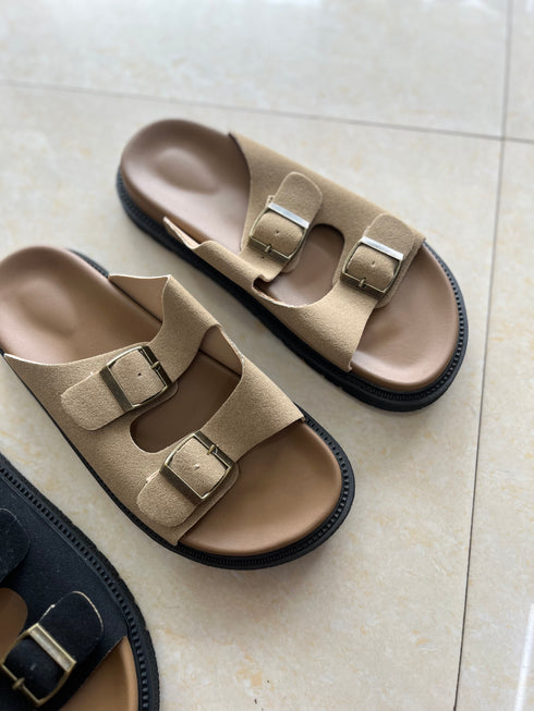 Women Casual Double Adjustable Strap Slid on Sandal